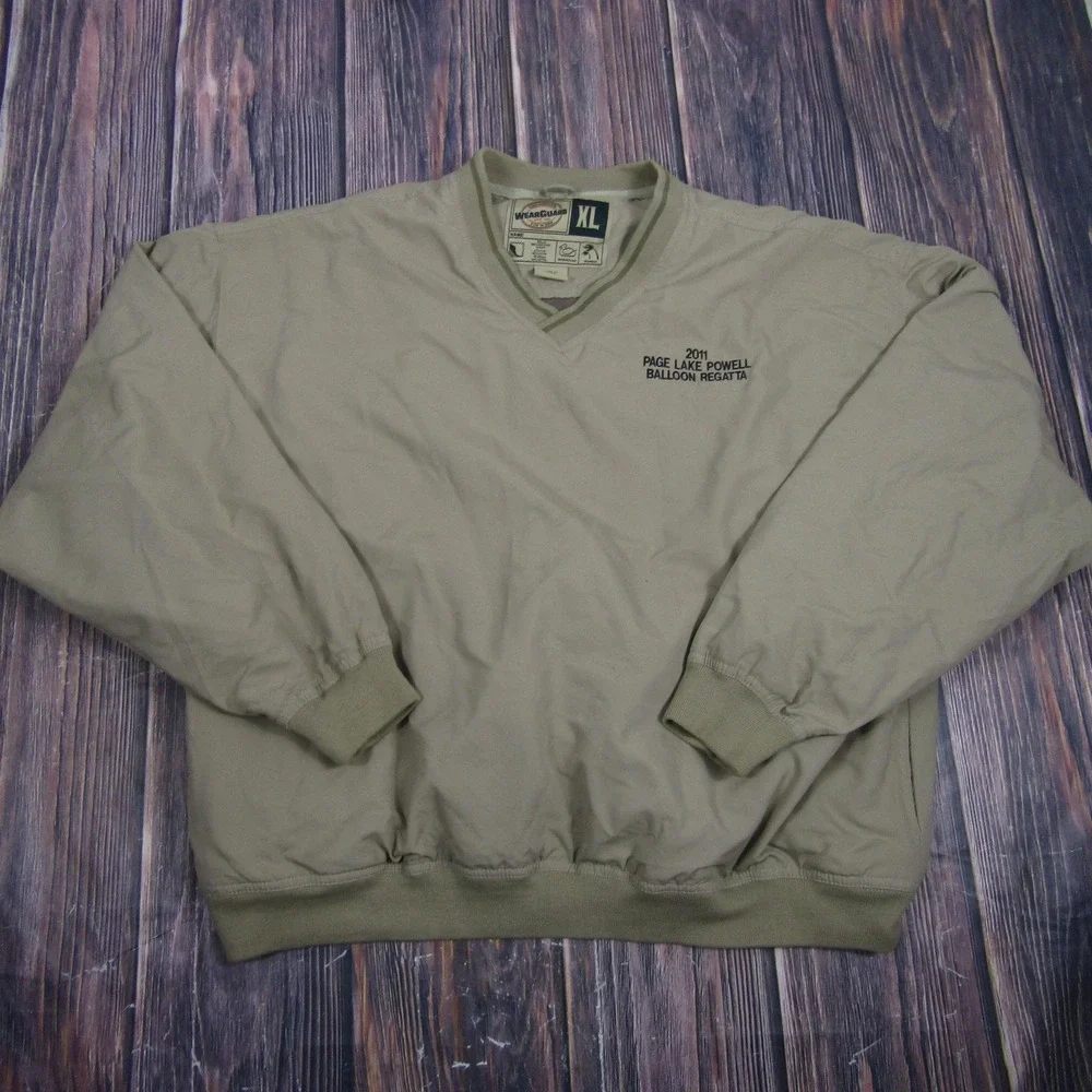 WearGuard Jacket Mens XL Green Pullover Windbreaker‎ Lake Powell Hot Air Balloon